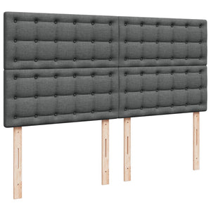 Κρεβάτι Boxspring με Στρώμα Σκούρο Γκρι 180x200 εκ Υφασμάτιν