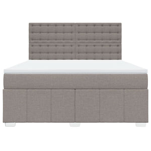 Κρεβάτι Boxspring με Στρώμα Taupe 180x200 εκ. Υφασμάτινο