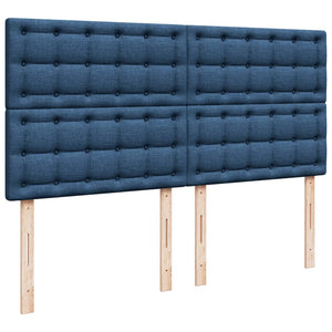 Κρεβάτι Boxspring με Στρώμα Μπλε 180x200 εκ. Υφασμάτινο