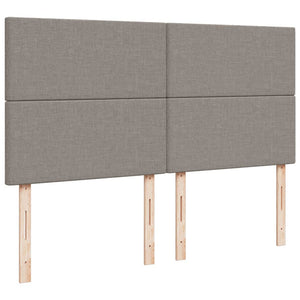 Κρεβάτι Boxspring με Στρώμα Taupe 200x200 εκ. Υφασμάτινο - Pakobazaar
