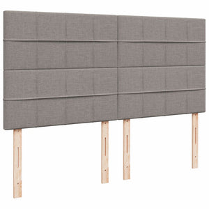 Κρεβάτι Boxspring με Στρώμα Taupe 200x200 εκ. Υφασμάτινο - Pakobazaar