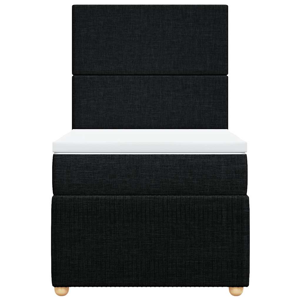 Κρεβάτι Boxspring με Στρώμα Μαύρο 80 x 200 εκ. Υφασμάτινο - Pakobazaar