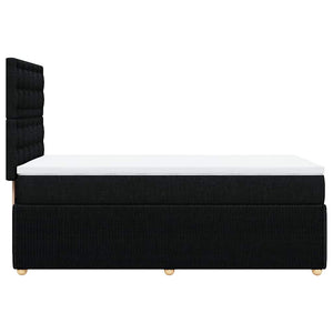 Κρεβάτι Boxspring με Στρώμα Μαύρο 80 x 200 εκ. Υφασμάτινο - Pakobazaar