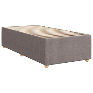 Κρεβάτι Boxspring με Στρώμα Taupe 90x190 εκ.Υφασμάτινο - Pakobazaar