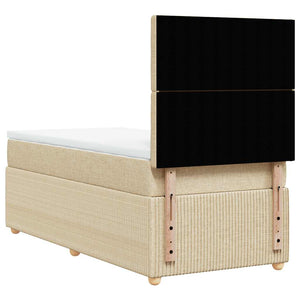 Κρεβάτι Boxspring με Στρώμα Κρεμ 90x200 εκ.Υφασμάτινο