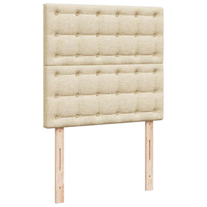 Κρεβάτι Boxspring με Στρώμα Κρεμ 90x200 εκ.Υφασμάτινο