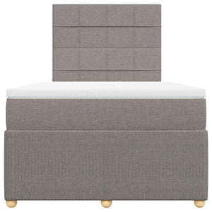 Κρεβάτι Boxspring με Στρώμα Taupe 120x190 εκ. Υφασμάτινο - Pakobazaar