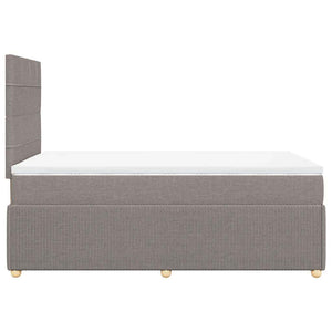 Κρεβάτι Boxspring με Στρώμα Taupe 120x190 εκ. Υφασμάτινο - Pakobazaar