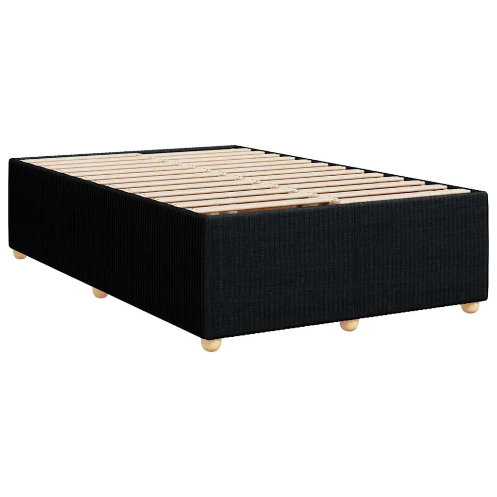 Κρεβάτι Boxspring με Στρώμα Μαύρο 120x190 εκ. Υφασμάτινο - Pakobazaar