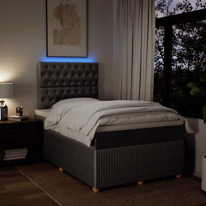 Κρεβάτι Boxspring με Στρώμα Taupe 120x190 εκ. Υφασμάτινο - Pakobazaar