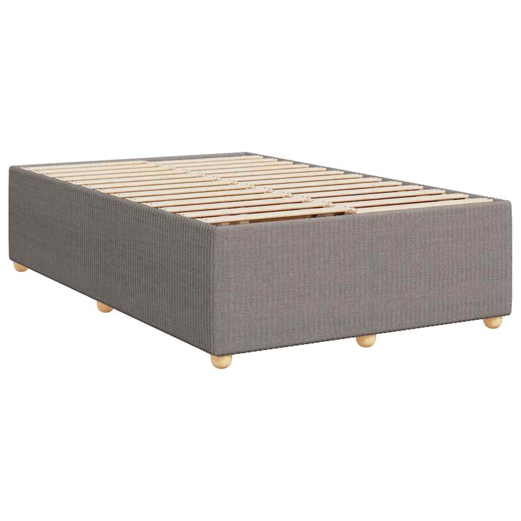 Κρεβάτι Boxspring με Στρώμα Taupe 120x190 εκ. Υφασμάτινο - Pakobazaar