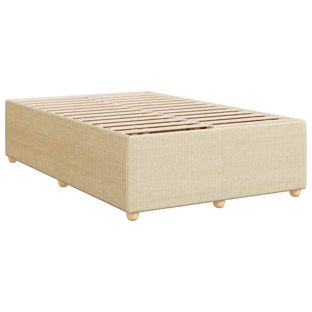 Κρεβάτι Boxspring με Στρώμα Κρεμ 120x190 εκ. Υφασμάτινο - Pakobazaar