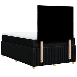 Κρεβάτι Boxspring με Στρώμα Μαύρο 120x200 εκ. Υφασμάτινο - Pakobazaar