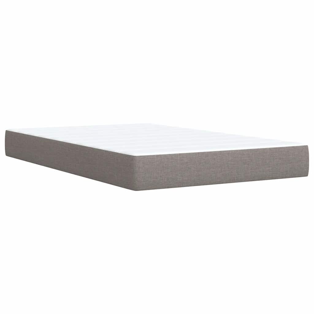 Κρεβάτι Boxspring με Στρώμα Taupe 120x200 εκ. Υφασμάτινο - Pakobazaar