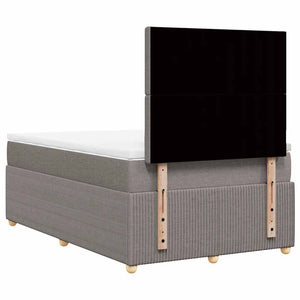 Κρεβάτι Boxspring με Στρώμα Taupe 120x200 εκ. Υφασμάτινο - Pakobazaar