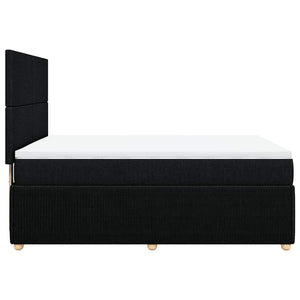 Κρεβάτι Boxspring με Στρώμα Μαύρο 140x190 εκ. Υφασμάτινο - Pakobazaar