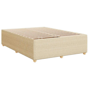 Κρεβάτι Boxspring με Στρώμα Κρεμ 140x190 εκ. Υφασμάτινο - Pakobazaar