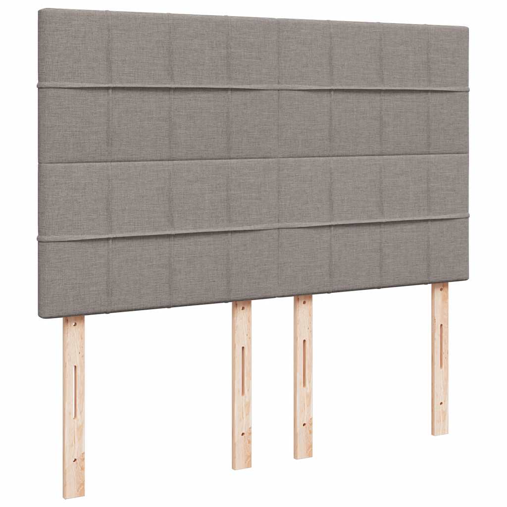Κρεβάτι Boxspring με Στρώμα Taupe 140x190 εκ. Υφασμάτινο - Pakobazaar
