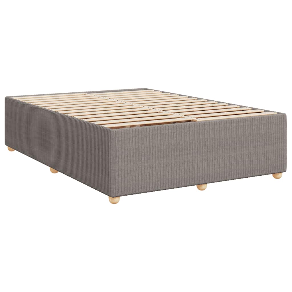 Κρεβάτι Boxspring με Στρώμα Taupe 140x190 εκ. Υφασμάτινο