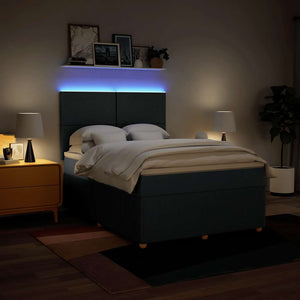 Κρεβάτι Boxspring με Στρώμα Μπλε 140x200 εκ. Υφασμάτινο - Pakobazaar