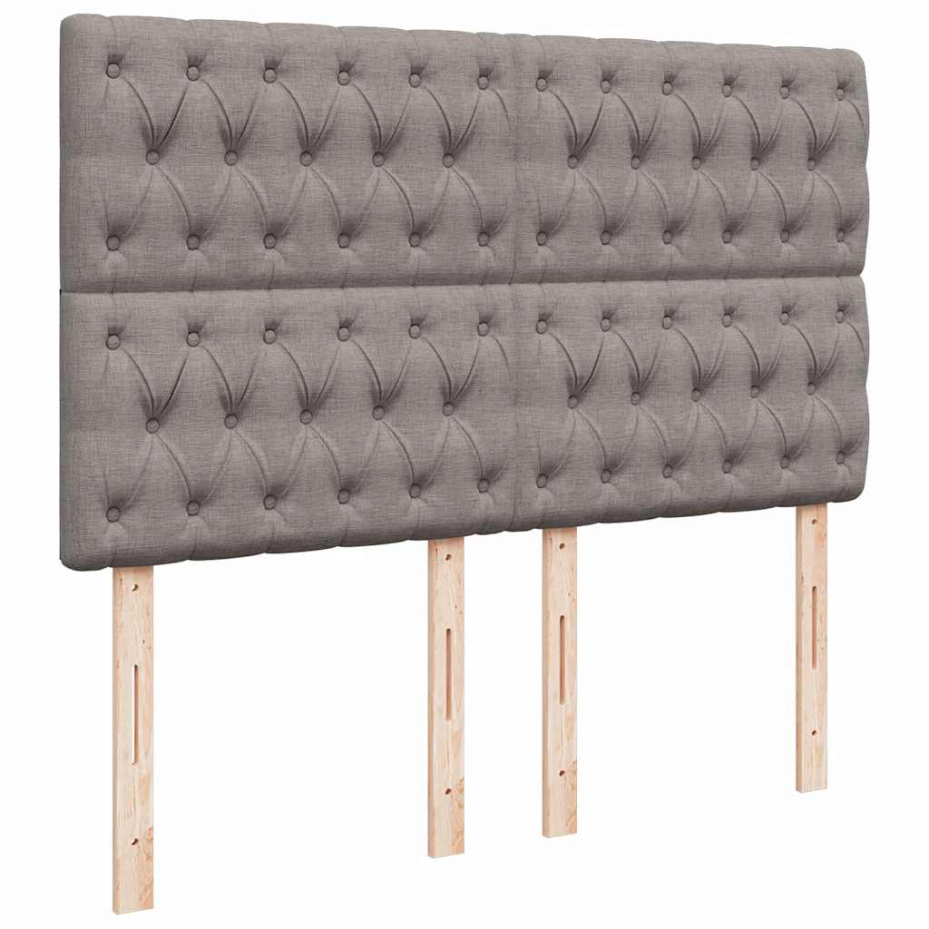 Κρεβάτι Boxspring με Στρώμα Taupe 140x200 εκ. Υφασμάτινο - Pakobazaar