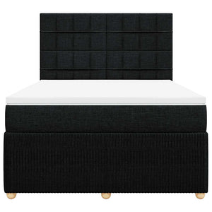 Κρεβάτι Boxspring με Στρώμα Μαύρο 160x200 εκ. Υφασμάτινο - Pakobazaar