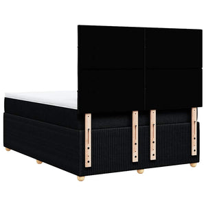 Κρεβάτι Boxspring με Στρώμα Μαύρο 160x200 εκ. Υφασμάτινο - Pakobazaar