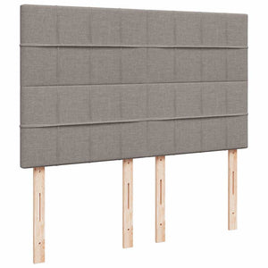 Κρεβάτι Boxspring με Στρώμα Taupe 160x200 εκ. Υφασμάτινο - Pakobazaar