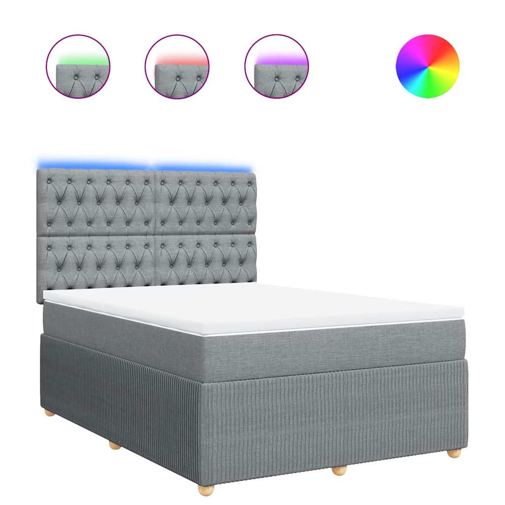 Κρεβάτι Boxspring με Στρώμα Αν. Πράσινο 160x200εκ Υφασμάτινο - Pakobazaar