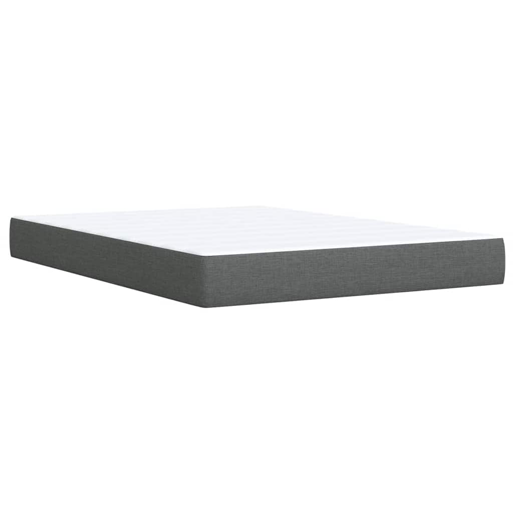 Κρεβάτι Boxspring με Στρώμα Σκούρο Γκρι 160x200 εκ Υφασμάτινο - Pakobazaar