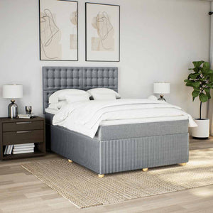 Κρεβάτι Boxspring με Στρώμα Αν. Πράσινο 160x200εκ Υφασμάτινο - Pakobazaar