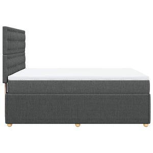 Κρεβάτι Boxspring με Στρώμα Σκούρο Γκρι 160x200 εκ Υφασμάτινο - Pakobazaar