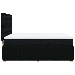 Κρεβάτι Boxspring με Στρώμα Μαύρο 160x200 εκ. Υφασμάτινο - Pakobazaar