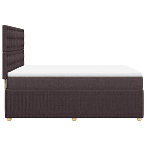 Κρεβάτι Boxspring με Στρώμα Σκούρο Καφέ 160x200 εκ Υφασμάτινο - Pakobazaar