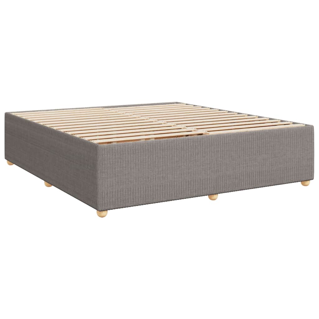 Κρεβάτι Boxspring με Στρώμα Taupe 180x200 εκ. Υφασμάτινο - Pakobazaar