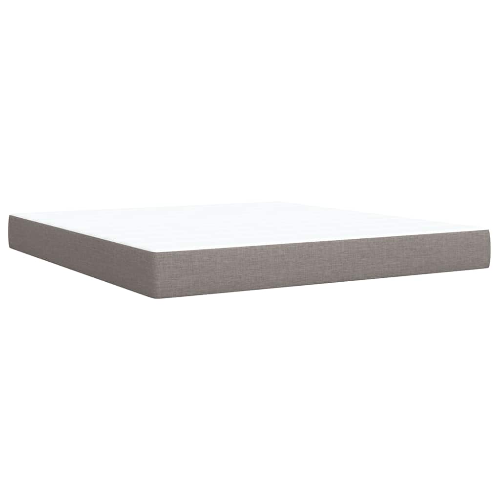 Κρεβάτι Boxspring με Στρώμα Taupe 180x200 εκ. Υφασμάτινο - Pakobazaar