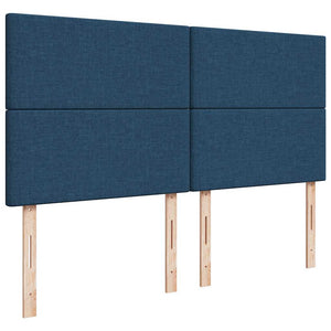Κρεβάτι Boxspring με Στρώμα Μπλε 180x200 εκ. Υφασμάτινο - Pakobazaar