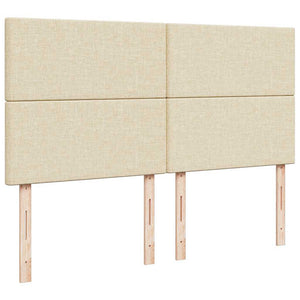 Κρεβάτι Boxspring με Στρώμα Κρεμ 200x200 εκ. Υφασμάτινο