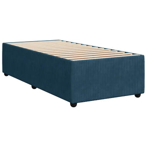 Κρεβάτι Boxspring με Στρώμα Μπλε 80 x 200 εκ. Βελούδινο - Pakobazaar
