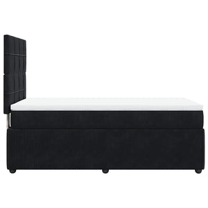 Κρεβάτι Boxspring με Στρώμα Μαύρο 80 x 200 εκ. Βελούδινο - Pakobazaar