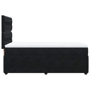 Κρεβάτι Boxspring με Στρώμα Μαύρο 80 x 200 εκ. Βελούδινο - Pakobazaar