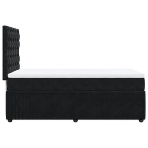 Κρεβάτι Boxspring με Στρώμα Μαύρο 80 x 200 εκ. Βελούδινο - Pakobazaar