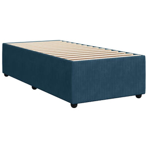 Κρεβάτι Boxspring με Στρώμα Μπλε 80 x 200 εκ. Βελούδινο - Pakobazaar