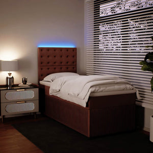 Κρεβάτι Boxspring με Στρώμα Ροζ 100x200 εκ. Βελούδινο - Pakobazaar