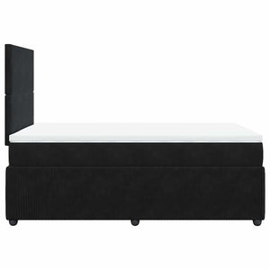 Κρεβάτι Boxspring με Στρώμα Μαύρο 120x190 εκ. Βελούδινο - Pakobazaar