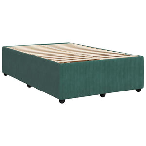 Κρεβάτι Boxspring με Στρώμα Σκούρο Πράσινο 120x190εκ. Βελούδινο - Pakobazaar