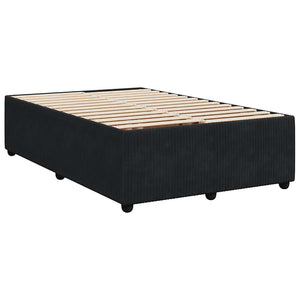 Κρεβάτι Boxspring με Στρώμα Μαύρο 120 x 200 εκ. Βελούδινο