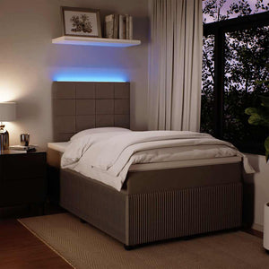 Κρεβάτι Boxspring με Στρώμα Ανοιχτό Γκρι 120x200 εκ. Βελούδινο - Pakobazaar