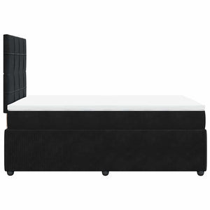 Κρεβάτι Boxspring με Στρώμα Μαύρο 120 x 200 εκ. Βελούδινο
