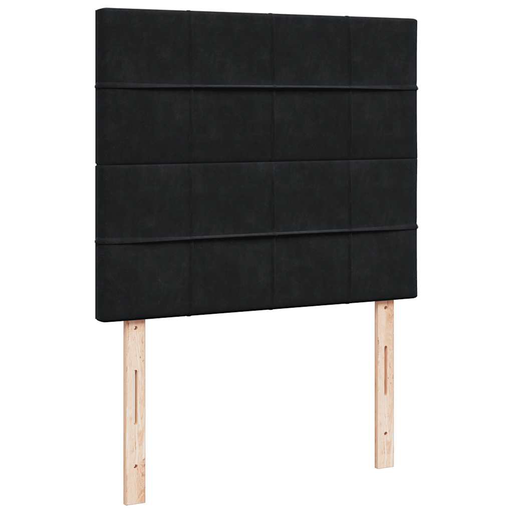 Κρεβάτι Boxspring με Στρώμα Μαύρο 120 x 200 εκ. Βελούδινο
